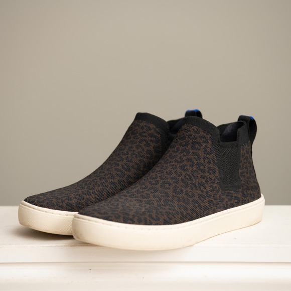 Rothy's Shoes - Rothys Chelsea Boot Wildcat Leopard Print Knit High Top Sneaker Sz 7 Sustainable